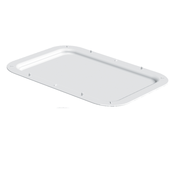 Couvercle demi bac à diviseuse 400 x 300 - 7 L - blanc