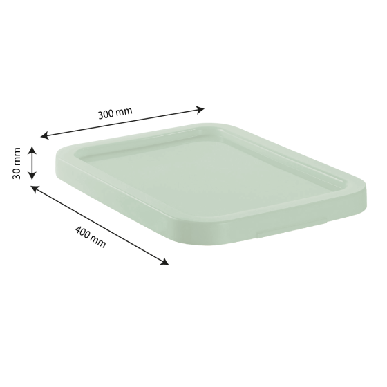 Couvercle pour bacs 400 x 300 15 L - vert amande