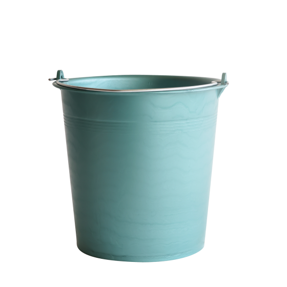 Seau rond souple avec anse acier - 11 L – vert