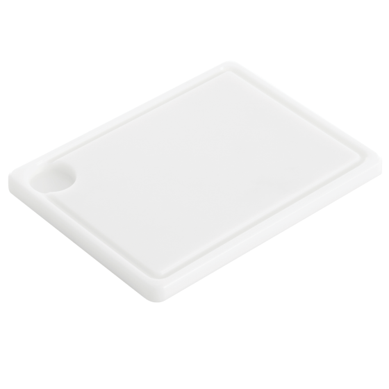 Smooth chopping board with juice channel 600 x 400 x 20 in HACCP color - White