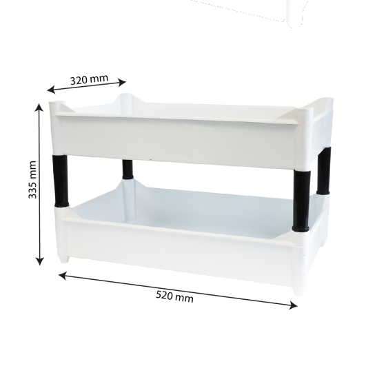 Entretoise pour bac sur pieds - noir