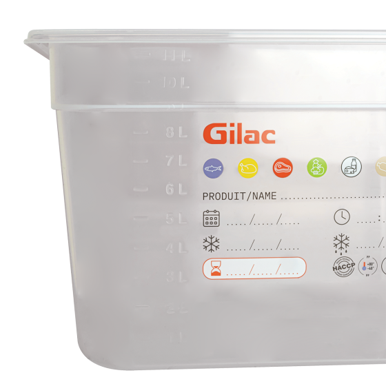 Gastronorm container + lid - GN1/2 HACCP - 200 mm - 12 L - Set of 2
