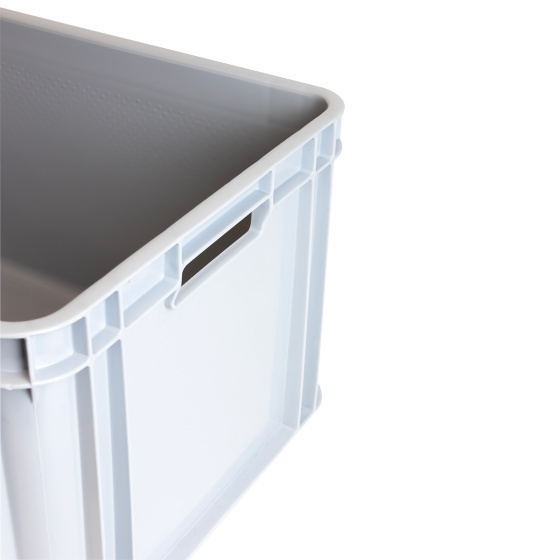 Bac renforcé empilable avec poignées 545 x 390 mm - 30 L et 45 L - 2 couleurs