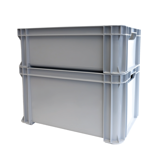 Bac renforcé empilable avec poignées 545 x 390 mm - 30 L et 45 L - 2 couleurs