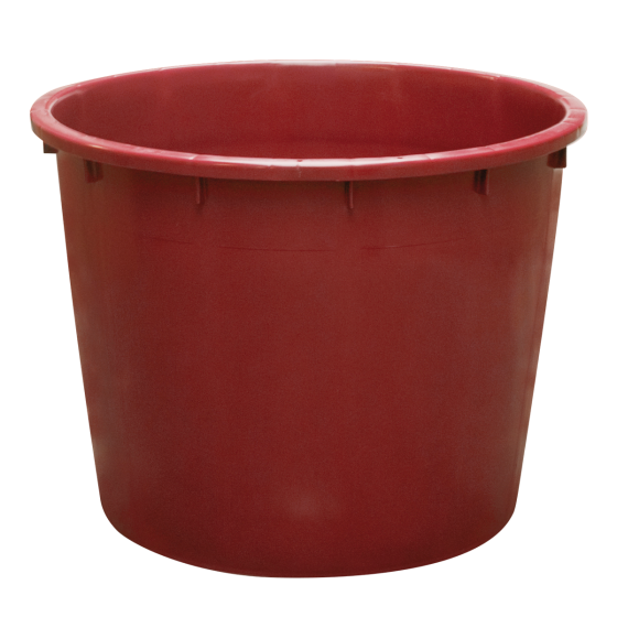 Baquet rond renforcé - de 110 L à 500 L - bordeaux