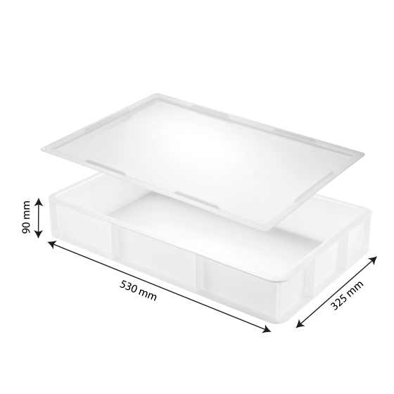 Lot bac à pâtons GN1/1 + couvercle - blanc