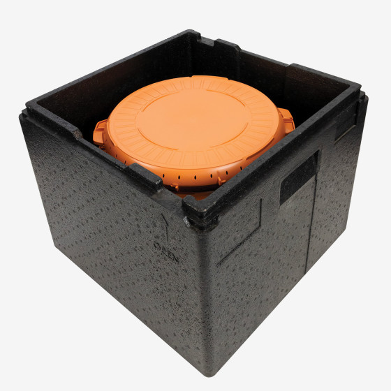 Conteneur isotherme 420 x 420 mm - 59 L - ouverture par le haut