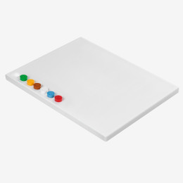 Planche à découper 400 x 300 avec 6 pastilles de couleurs HACCP - blanche