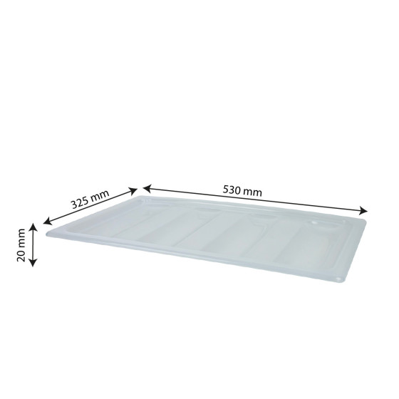 Couvercle pour range-couverts GN 1/1 - transparent
