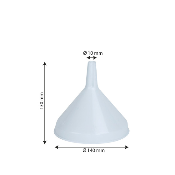 Traditional funnel  14 cm diameter  white