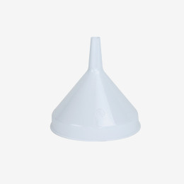 Traditional funnel  16 cm diameter  white