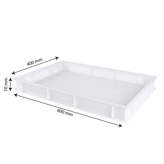 Finely perforated crate 600 x 400