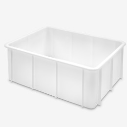 Reinforced large volume stacking container