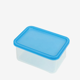 Boîte hermétique translucide + couvercle bleu