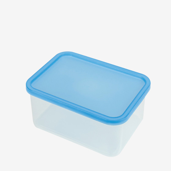 Boîte hermétique translucide + couvercle bleu