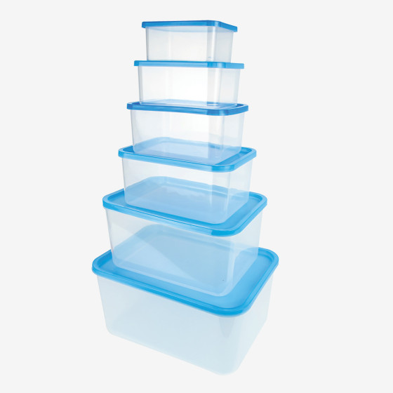 Translucent airtight box + blue lid