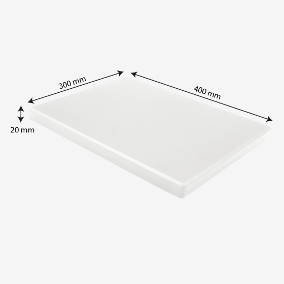 Planche à découper lisse 400 x 300 x 20 HACCP