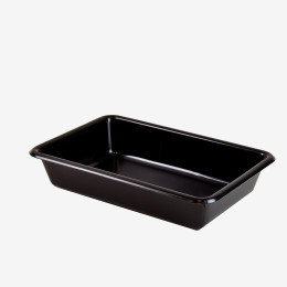 Black flat tray