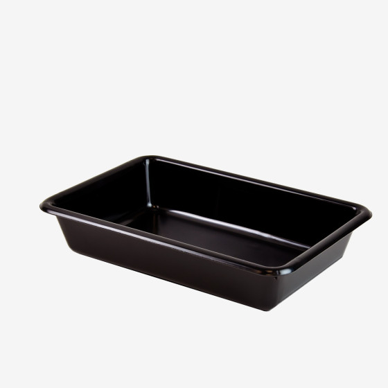 Black flat tray