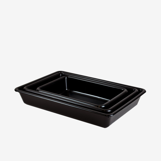 Black flat tray