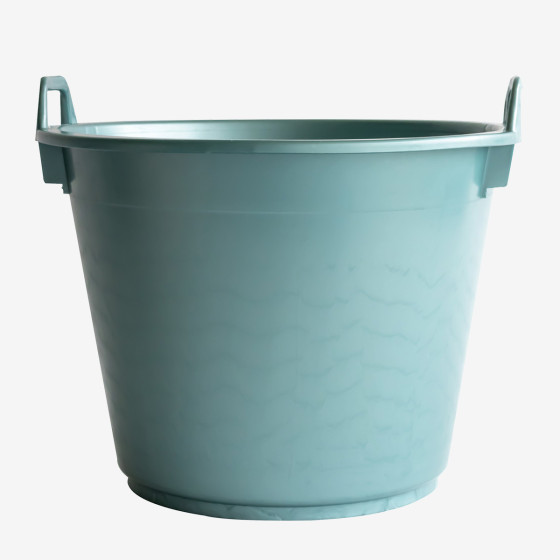 Round soft tub with handles - 40 L - green