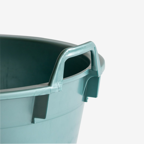 Round soft tub with handles - 40 L - green