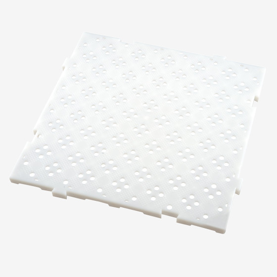 Set of 4x HACCP duckboard - 500 x 500mm, 22mm thick - 1m² - white