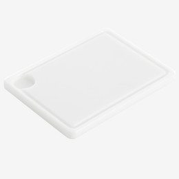 Smooth chopping board with juice channel 600 x 400 x 20 in HACCP color - White