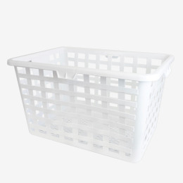 Large model wicker basket 800 x 560 x 470 mm - 112 L - white