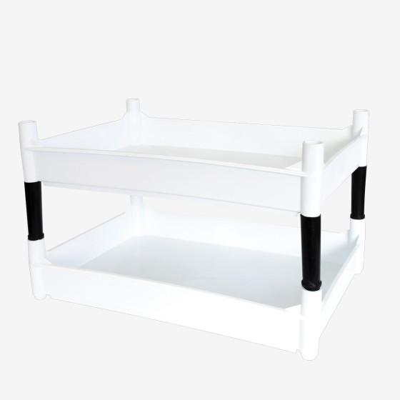 Spacer for pedestal containers - black