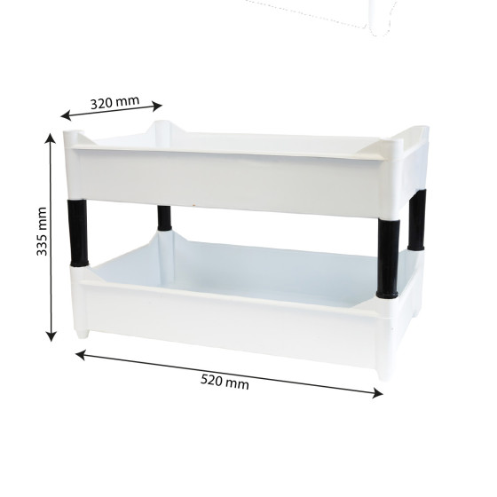 Spacer for pedestal containers - black
