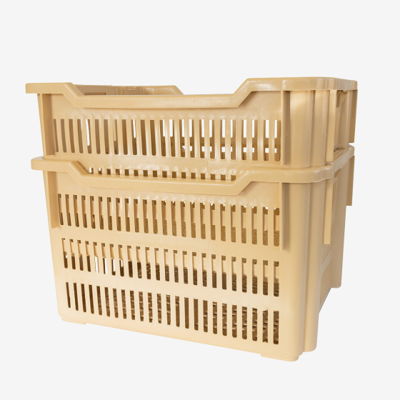 Stackable and nestable pastry bag 610 x 500 x 365 mm - 75 L - beige