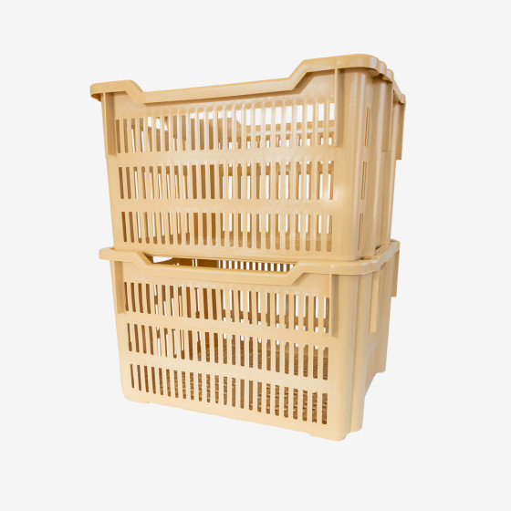 Stackable and nestable pastry bag 610 x 500 x 365 mm - 75 L - beige