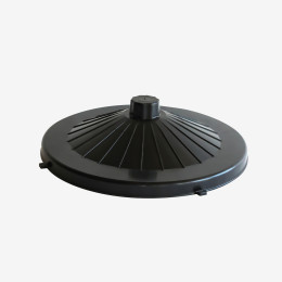 Couvercle pour poubelle éco-durable ronde - 80 L - noir