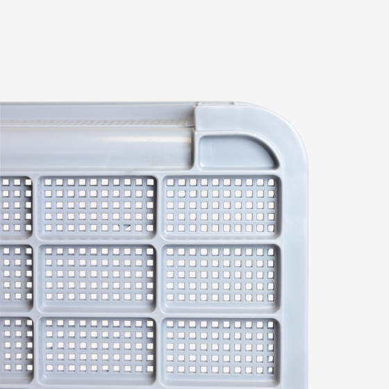 Finely perforated reinforced crate with handles 545 x 390 mm - 30 L and 45 L - 2 colours