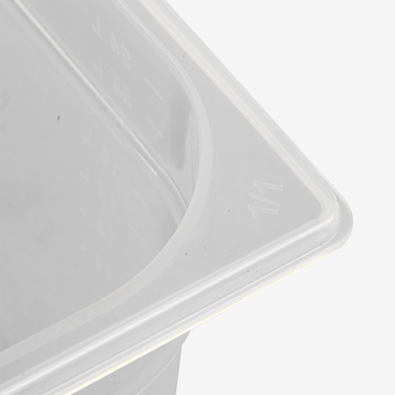 Bac gastronorme GN1/1 HACCP + couvercle - 100 mm - 13 L - Lot de 2