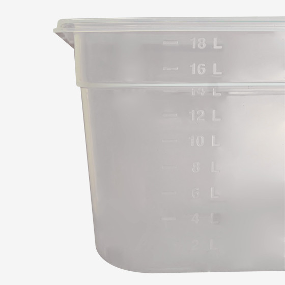 Bac gastronorme GN1/1 HACCP + couvercle - 150 mm - 20 L - Lot de 2