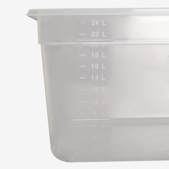 Bac gastronorme GN1/1 HACCP + couvercle - 200 mm - 26 L - Lot de 2