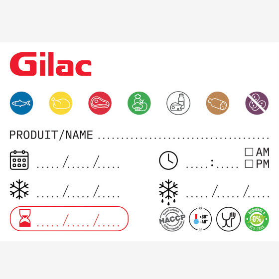 Bac gastronorme GN1/1 HACCP + couvercle - 200 mm - 26 L - Lot de 2