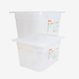 Gastronorm container + lid - GN1/2 HACCP - 200 mm - 12 L - Set of 2