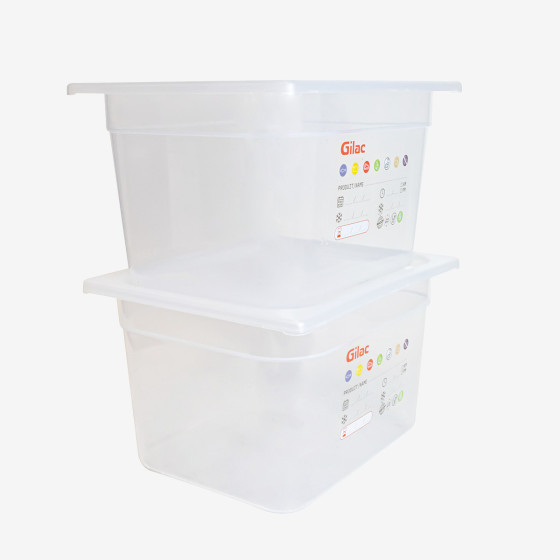 Gastronorm container + lid - GN1/2 HACCP - 200 mm - 12 L - Set of 2