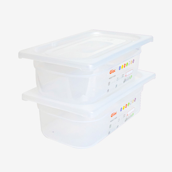 Gastronorm container + lid - GN1/3 HACCP - 100 mm - 3,8 L - Set of 2