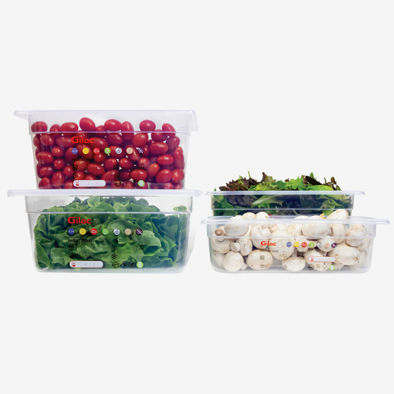 Bac gastronorme GN1/3 HACCP + couvercle - 150 mm - 5,5 L - Lot de 2
