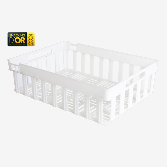 Caisse ajourée empilable emboîtable 400 x 300 x 120 mm - 13 L - 2 couleurs