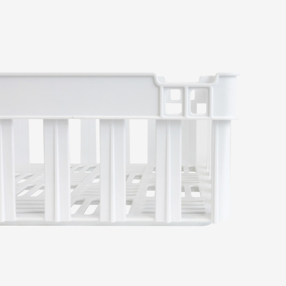Stackable nestable openwork crate 400 x 300 x 120 mm - 13 L - 2 colours