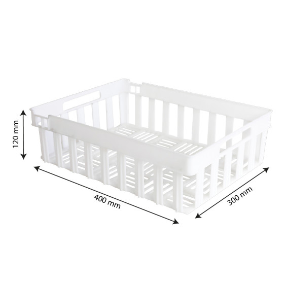 Caisse ajourée empilable emboîtable 400 x 300 x 120 mm - 13 L - 2 couleurs