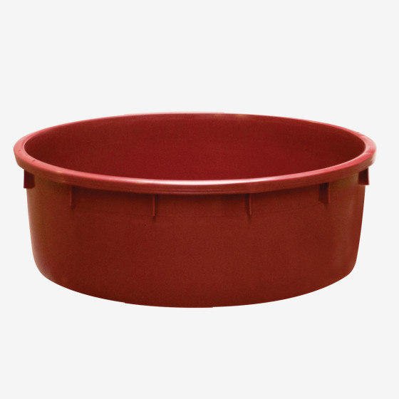 Baquet rond renforcé - de 110 L à 500 L - bordeaux