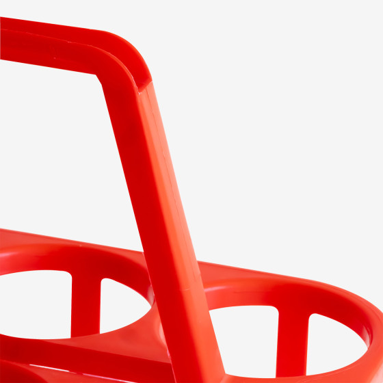 Basket for Bottles 6 x 1 L - Red