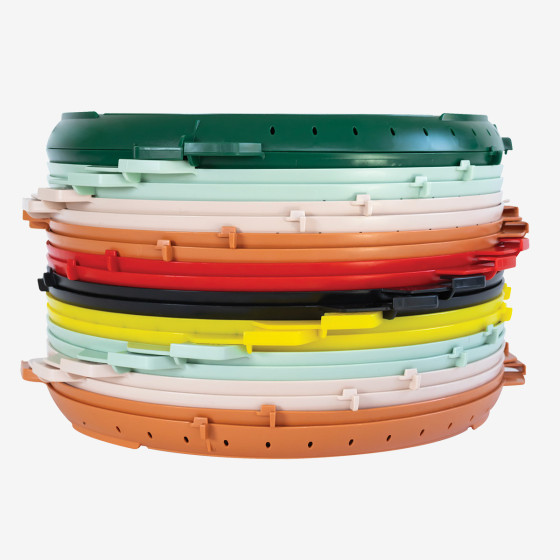 Boîte ronde réutilisable - 6 couleurs