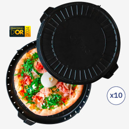 Reusable round box GILAC - pack of 10 - 2 colours